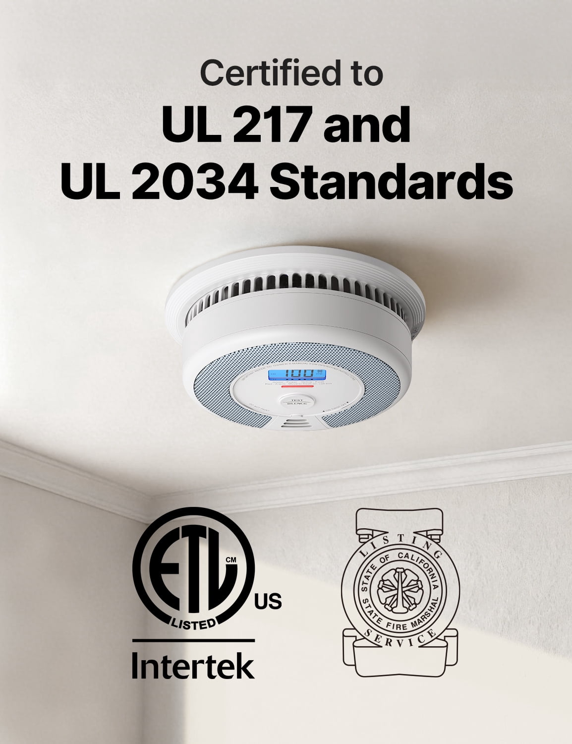 X-Sense Combination Smoke and Carbon Monoxide Alarm, 10-Year