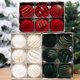 thumbnail image 2 of 6/12 piezas de bolas de Navidad de 8 cm de color rojo vino, adornos para árbol de Navidad de color verde oscuro, nuevas esferas navideñas, colgantes, bolas de terciopelo, 2 of 4