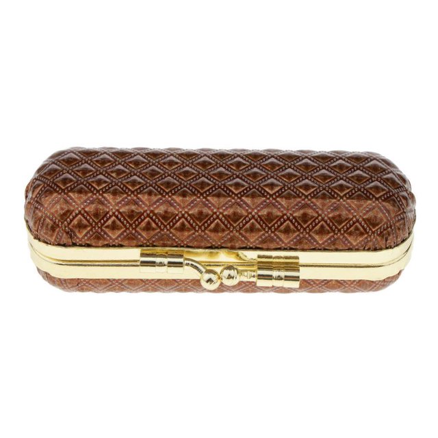 Monstrate Leather Lip Gloss Case Storage Balm Box Mirror with Holder Type3