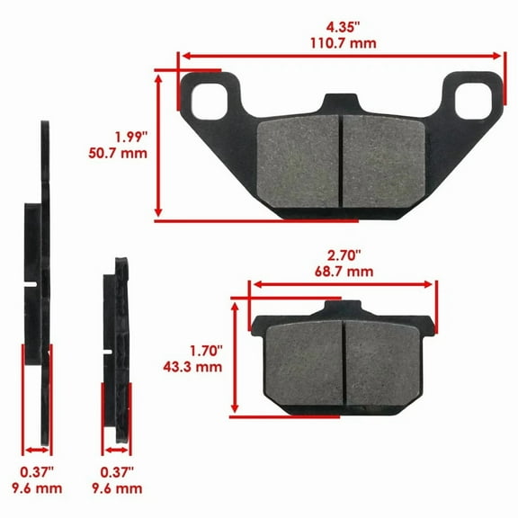 Front Rear Brake Pads for Kawasaki ZG1000 Concours 1000 1994-2006