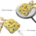 thumbnail image 5 of Funda de carga para Apple Airpods, linda funda de cuero Pu con un par de borlas caídas para Apple Airpods 1/2 Funda de carga - Amarillo con Pol, 5 of 5