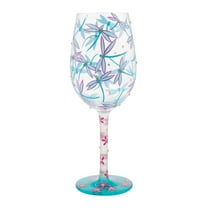 Lolita Dance of the Dragonflies Hand Painted Wine Glass 15oz
