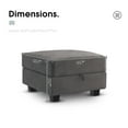 thumbnail image 2 of HONBAY Module de Pouf Carré en Velours pour Sofa Sectionnel Modulaire, Repose-Pieds avec Rangement, Gris Terne, 2 of 4