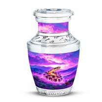 Yatskia Purple Snake with Thunderstorm Small Funeral Urns for Human Ashes Adult Male and Female, Little Keepsake Urn for Adult Ashes, (Tasty Pack of 1, 3 Inch)
