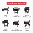 thumbnail image 5 of 3 Count Smoker Drip Bucket Drum Portable Grease Barbecue Oil, 5 of 8
