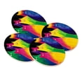 thumbnail image 1 of KuzmarK Sandstone Drink Coaster (set of 4) - Very Colorful Two-Toned Chunky Kitties Art by Denise Every, 1 of 1