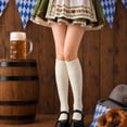 thumbnail image 2 of Daznico Women's Knit Knee High Socks Semi Opaque Stretch Soft Breathable Daily Dress Matching Mid Calf Stockings, 2 of 5