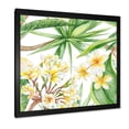thumbnail image 2 of Designart 'Yellow Flowers and Tropical Foliage I' Modern Framed Art Print, 2 of 4
