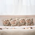 thumbnail image 4 of Ambesonne Floral Eucalyptus Throw Pillow Cover Pack of 4, Flowers and Bike, 4 Pcs-40"x40", Peach Peacock Green, 4 of 5
