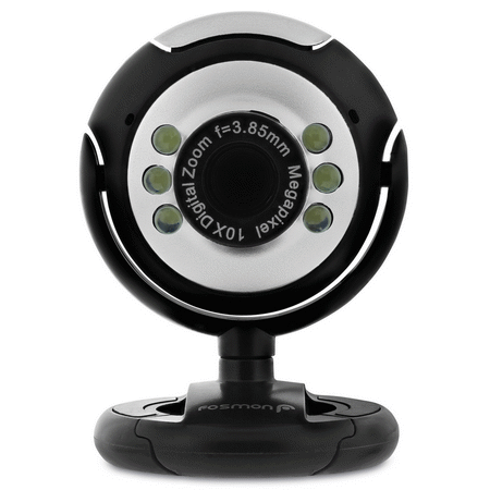 - Fosmon USB 6 LED 12.0 Megapixel USB PC Webcam Web Camera + Night Vision + Mic / Microphone MSN, ICQ, AIM, Skype, Net Meeting and Support Windows 2000/XP/Vista and later