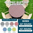 thumbnail image 4 of Sorfey Round Dining Table Cover Fitted Checkered Vinyl Table Cloth, Burgundy 42” x 54”, 4 of 10