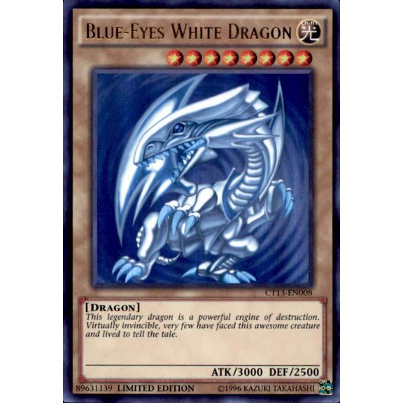 Tarjeta coleccionable Yu-Gi-Oh! Dragón blanco de ojos azules, ultra raro