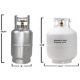 thumbnail image 3 of Flame King 10lb Aluminum Propane Tank with OPD Valve, Corrosion-Resistant, Outdoor Grilling and RV Use - Silver, 3 of 10