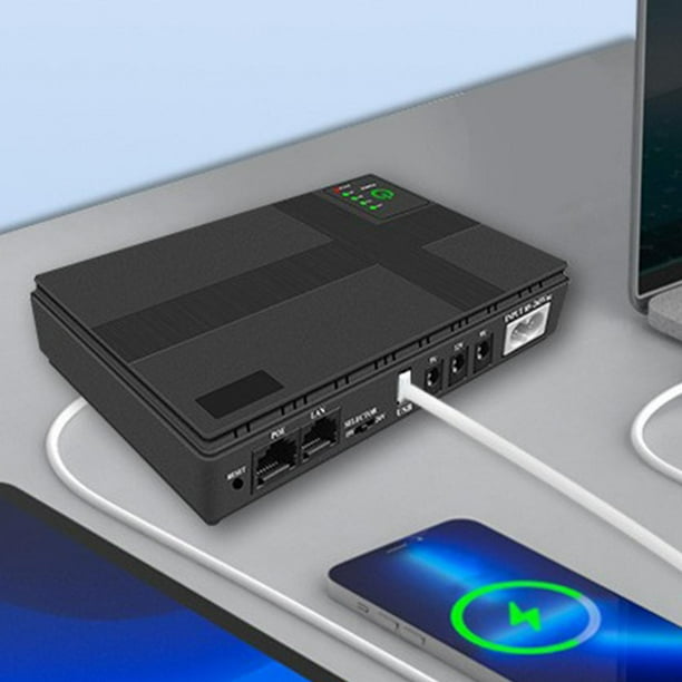 Bunblic Uninterruptible Power Supply Compact Portable Mini Ups for Home Router Phone B