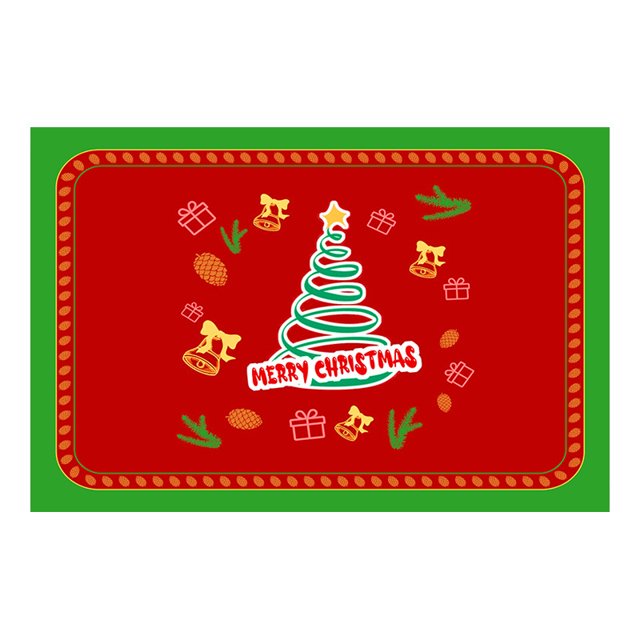 Manteles individuales de Feliz Navidad, con reno Papá Noel muñeco de nieve impreso, manteles individuales antideslizantes manteles lavables kaili Sencillez