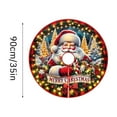 thumbnail image 3 of KUNPENG 35" Christmas Tree Skirt Vintage Santa Claus Xmas Christmas Tree Mat, Pure Faux Round Carpet for Home Holiday Decorations, 3 of 3