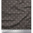 thumbnail image 1 of Soimoi Black Poly Georgette Fabric Arrow & Diamond Geometric Print Fabric by the Yard 42 Inch Wide, 1 of 5