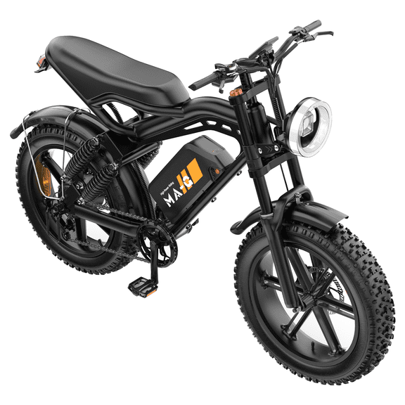 Efunkeep Adults 1500W Peak Motor Rear Drive E Bike 20inch Fat Tire, Mechanical Dual Disc Excels,48V 15.6Ah , UL2849 Tested Riding Eagles