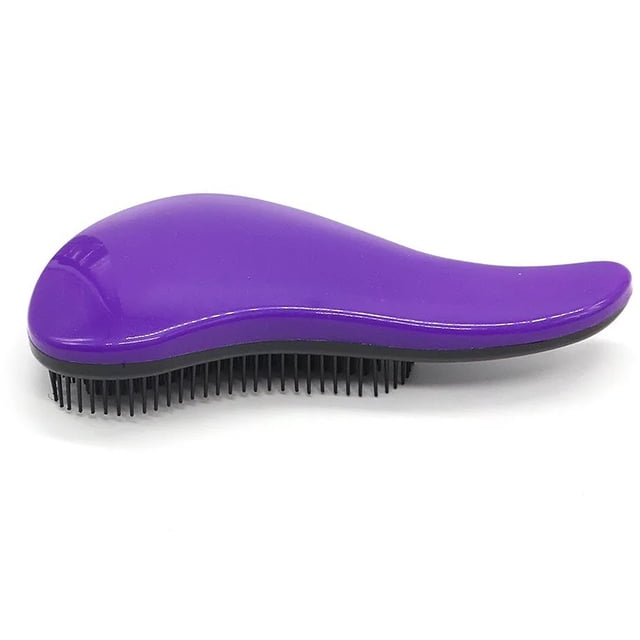 Cepillo exfoliante para el cuero cabelludo, cepillo masajeador de cuero cabelludo con dientes redondos suaves para hombres y mujeres, todo tipo de cabello, color morado