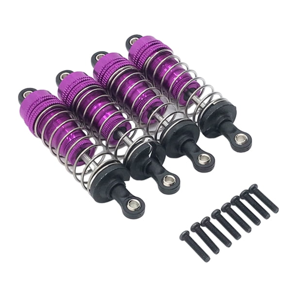 Bewildely Amortiguador trasero delantero RCGOFFLOW 4 Uds de aleación de aluminio resistente al desgaste para 1/14 Rc amortiguador trasero Kits de construcción modelo Púrpura