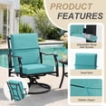 thumbnail image 6 of BPS Outdoor Chair Cushions for Patio Furniture, 20x20x4.1 Inch Water-resistant & Fade-Resistant, Set of 4, Blue, 6 of 8