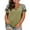 Army Green, variant on Womens Summer Short Sleeve V Neck T Shirts Plus Size Criss Cross T-Shirt