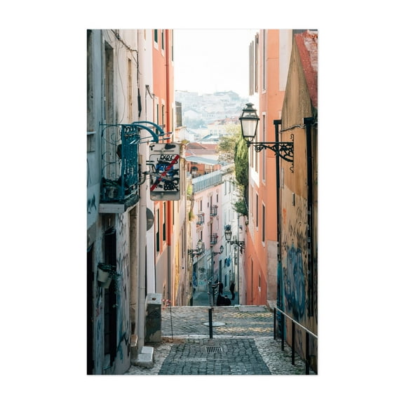 Colorful Bairro Alto 01 - Lisbon Portugal Photography Unframed Wall Art Print 5 x 7 inches