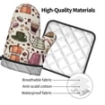 thumbnail image 4 of KLL Vintage Coffee Pattern Oven Mitts and Pot Holders 2pcs Sets for Kitchen, Oven Mitt Heat Resistant 536°F, Oven Gloves for Kitchen,Cooking and Baking, 4 of 7