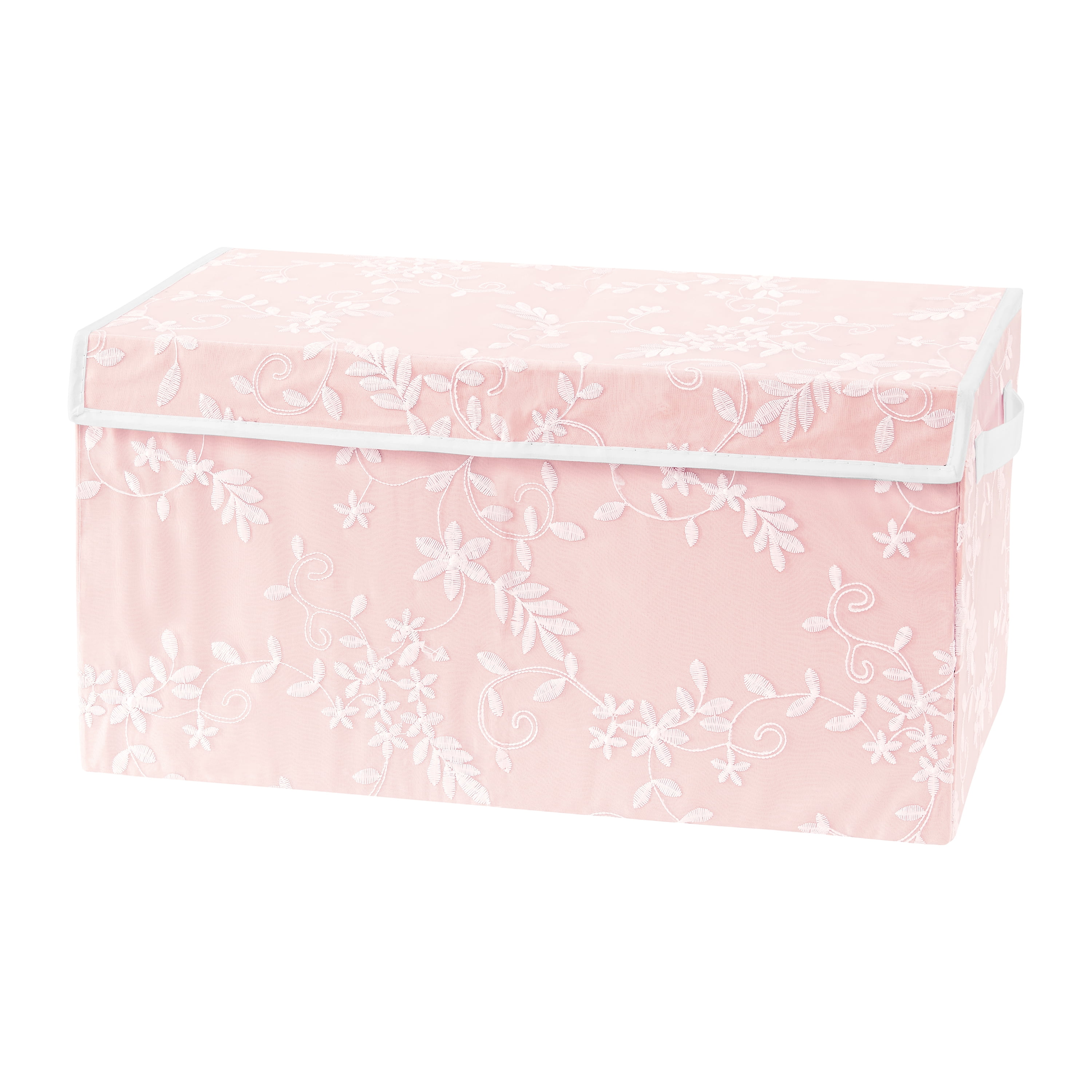 Floral Lace Pink Storage Fabric Toy Box by Sweet Jojo Designs