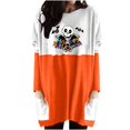 thumbnail image 2 of Blusa suelta informal de manga larga con cuello redondo y bolsillo para mujer, Tops estampados de Halloween Pompotops  hdfakjf4631, 2 of 3