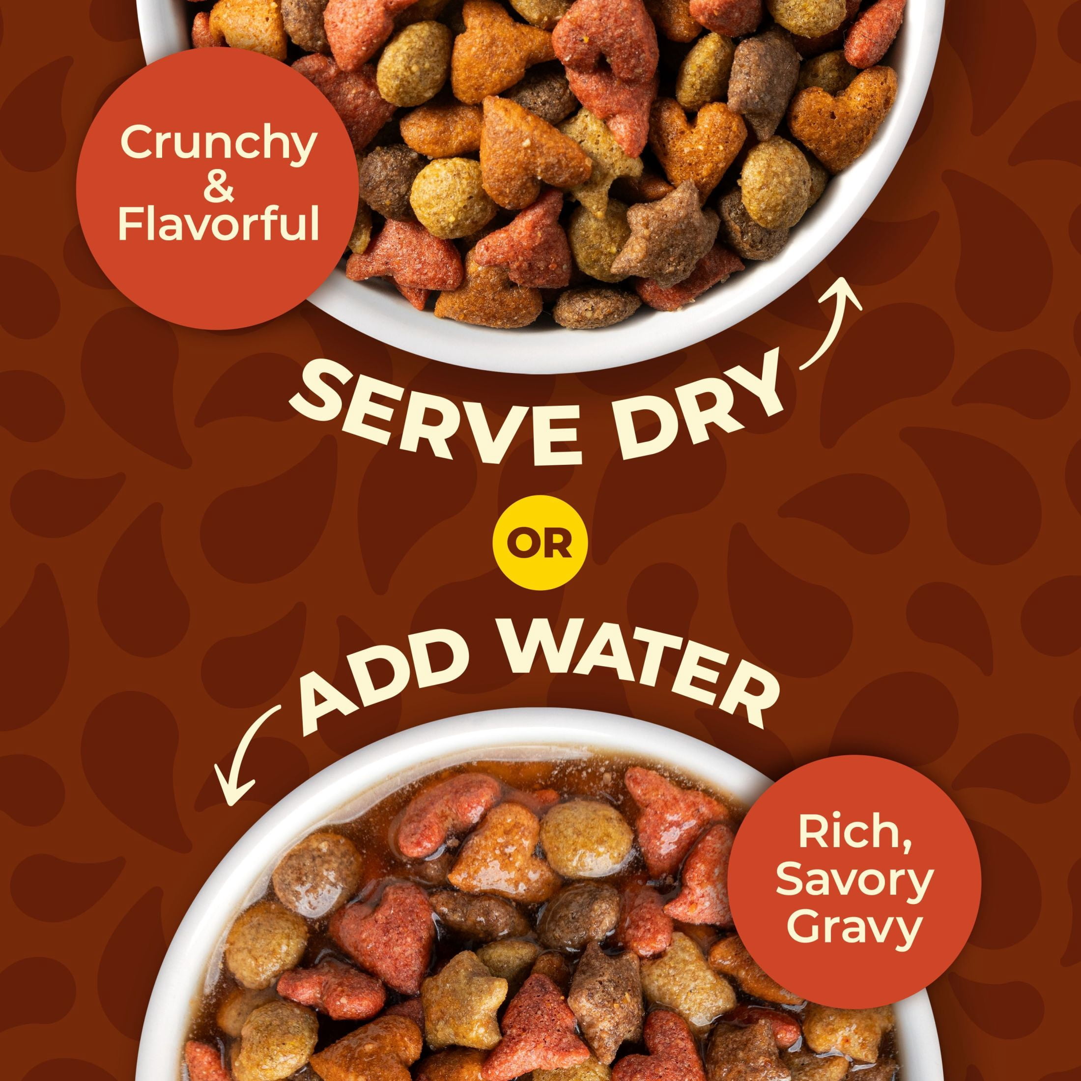 Meow Mix Gravy Coated Kibble Mix, Chicken Flavor Dry Cat Food, 13.5 Lb. Bag