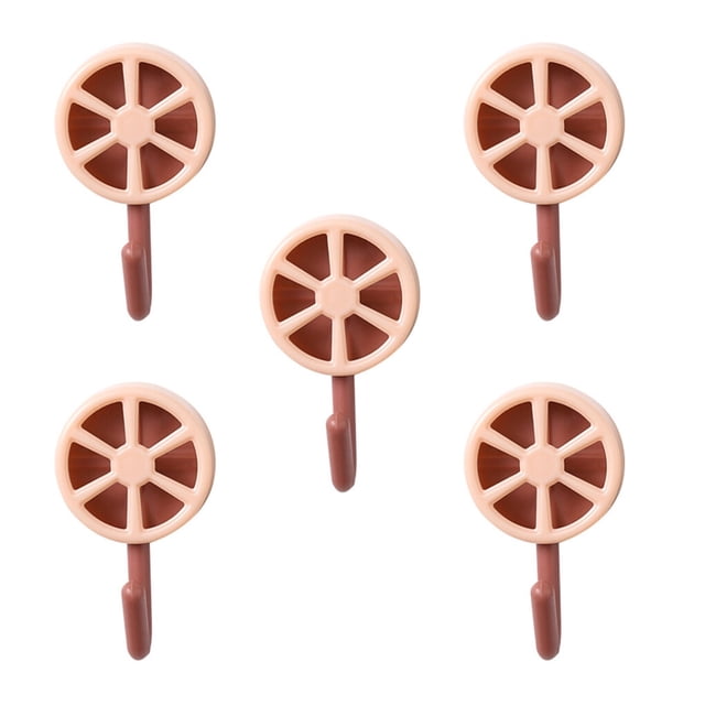 Ganchos de almacenamiento Kearding con forma de limón impermeables para cocina y baño Rosado