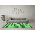 thumbnail image 3 of Ahgly Company Machine Washable Indoor Rectangle Abstract Emerald Green Contemporary Area Rugs, 5' x 7', 3 of 4