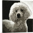 thumbnail image 1 of ARTCANVAS Poodle Dog Breed Black White Canvas Art Print - Size: 18" x 18" (1.50" Deep), 1 of 9