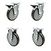 thumbnail image 3 of Polyurethane Swivel Top Plate Caster Set of 4 with 6 Inch Gray Wheels - Includes 2 Swivel with Posi Locking Brakes and 2 Rigid - 1400 lbs. Total Capacity - Service Caster Brand, 3 of 3