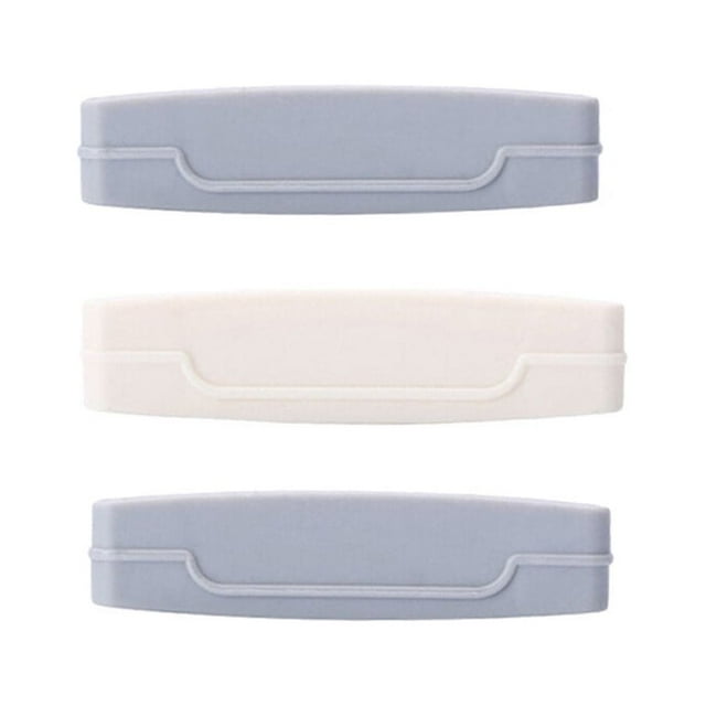 Exprimidor de tubo multifunción de 3 piezas, dispensador manual de pasta de dientes, limpiador facial, abrazadera exprimidora, blanco o gris para uso aleatorio