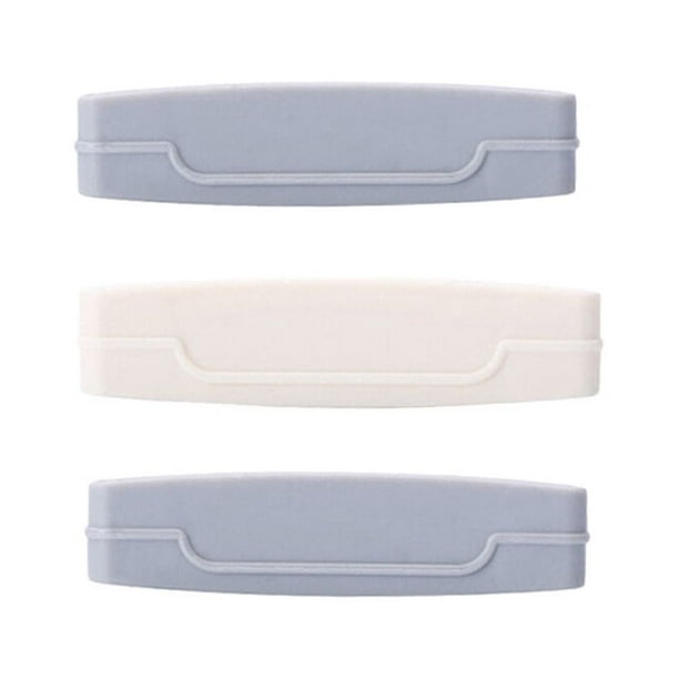 Exprimidor de tubo multifunción de 3 piezas, dispensador manual de pasta de dientes, limpiador facial, abrazadera exprimidora, blanco o gris para uso aleatorio