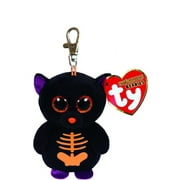 TY Halloweenie Beanie Baby - FANGS the Black Bat (key clip - 3 inch)
