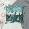 thumbnail image 2 of Leisuo Pine Tree Throw Pillow Cover Winter Snowy Falling Snowflakes Snow Trees Pillow Case Pillowcase for Bedroom, Living Room, Cushion Sofa, 2 of 5