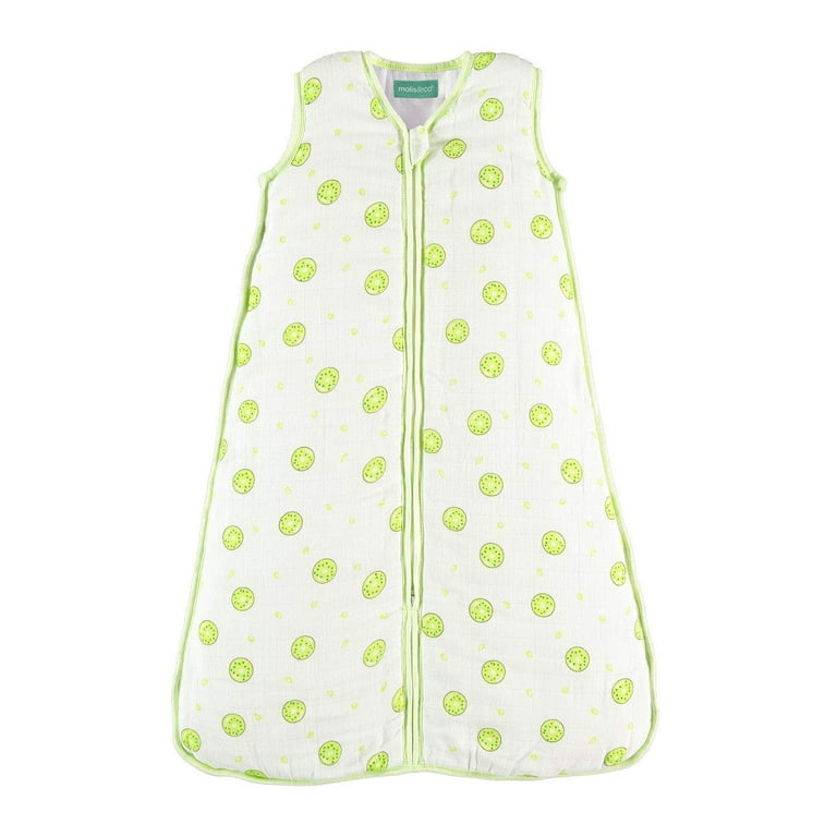 Molis & co Muslin Sleeping Bag for Baby,2.5 TOG, Super Soft and Warm  Wearable Blanket Sack, Unisex 6-12 Months. 30.3,Ideal for Winter. Unisex  Safari Giraffe Print in Yellow and Green 