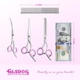 thumbnail image 4 of Set de tijeras de peluquería canina GLADOG Professional 5 en 1, color rojo, 4 of 7