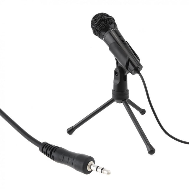 Mistaha Sf-910 Multifunctional 3.5mm Live Sound Microphone Portable Broadcasting Condenser Microphone with Stand for Desktop