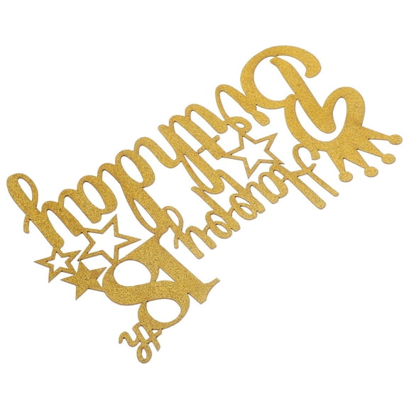 WHAMVOX Happy 18th Birthday Cake Topper Golden Paper Decor for Cake Decorations and Cupcake Ornament