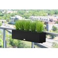 thumbnail image 4 of Block Series Railing Planter - Rectangular Flower Box for Outdoor Balcony/Fence | Durable All-Weather Use with Adjustable Brackets | Modern Décor for Flowers, Succulents, Hanging Plants, 4 of 6