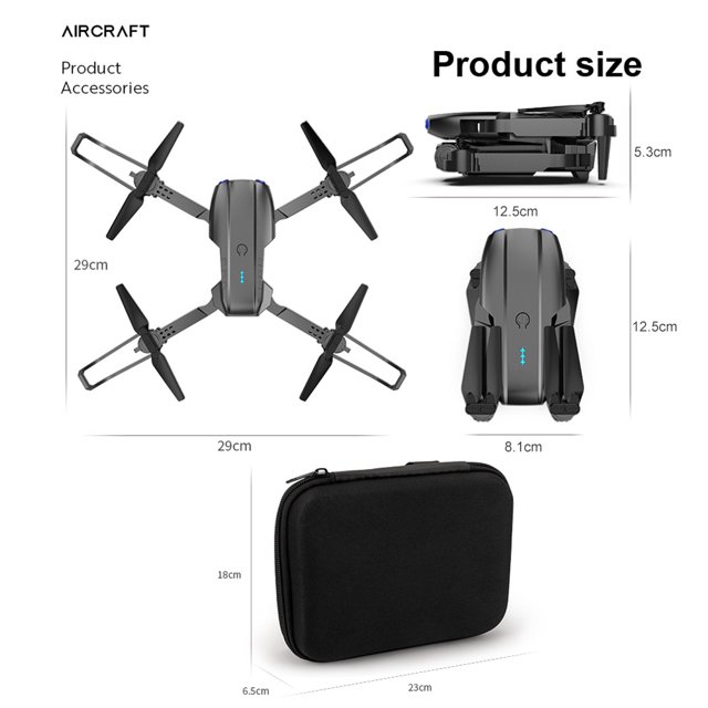 WLR/C 4K Cámara FPV 6-Axis RC Drone Altitude Hold 2.4GHz 4CH Cuadricóptero plegable Ndcxsfigh libre de BPA