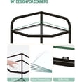 thumbnail image 3 of Corner Shelf Stand, Glass Bookshelf Bookcase, Bathroom Organizer, Plant Stand, Steel Frame, Tempered Glass, Modern Style for Living Room, Bathroom, Kitchen, 6-Tier Golden CS90600G, 3 of 17