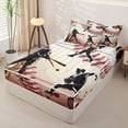 thumbnail image 2 of Castle Fairy Sport Baseball Zipper Twin Comforter Sets with Fitted Sheet and 2 Pillowcases, Ball Gamer Zipper Bedding Set, Black White,4-Piece,Black Reversible, 2 of 6