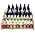thumbnail image 4 of Wooden Paint Bottle Organizer for 64 Bottles of Paints Hobby Paint Display Rack for Craft Paint Art Supply Ink Tool Storage Holder,11.41x10.62x5.11inch, 4 of 8
