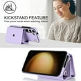 thumbnail image 4 of SaniMore Case for Samsung Galaxy S23 Plus 6.6" 2023, RFID Blocking Card Slots Crossbody/Wrist Strap Wear-resistant PU Leather Skin Shockproof Anti-drop TPU Shell for Girls Women, Purple, 4 of 9