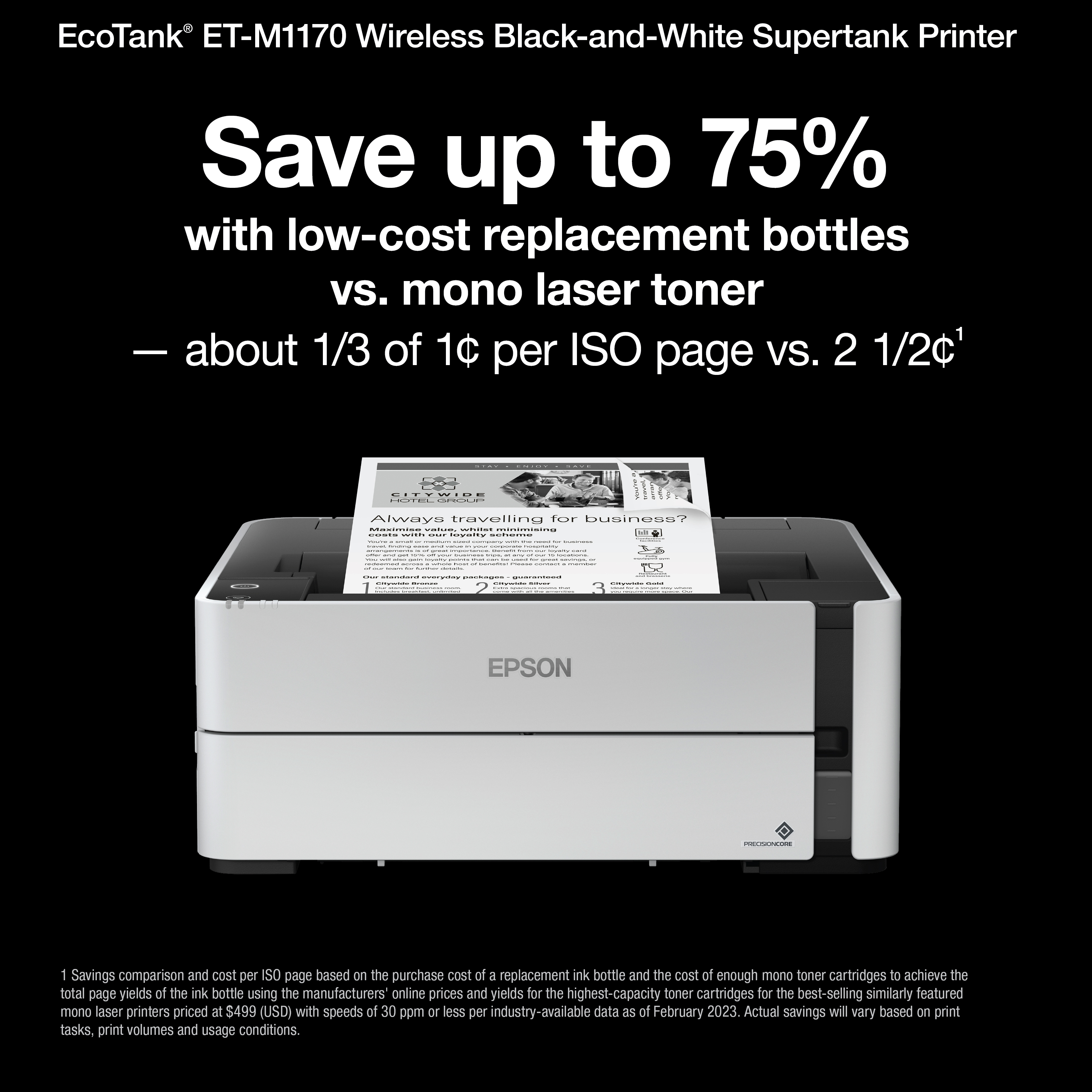 Epson EcoTank ET-M1170 Wireless Printer photo 2